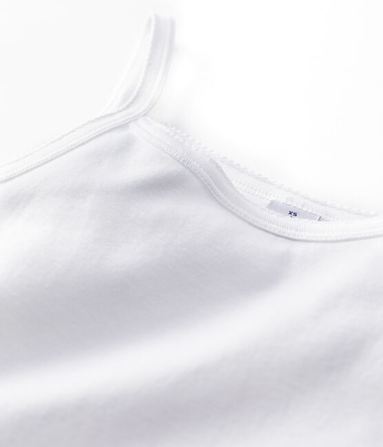 Camiseta de tirantes L'ICONIQUE de algodón ORGÁNICO de mujer blanco ECUME