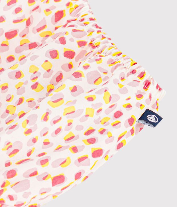Pololo de algod&oacute;n estampado para beb&eacute; blanco/multicolor