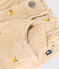 Pantalón infantil de pana con estampado beige CAJOU/ MULTICO