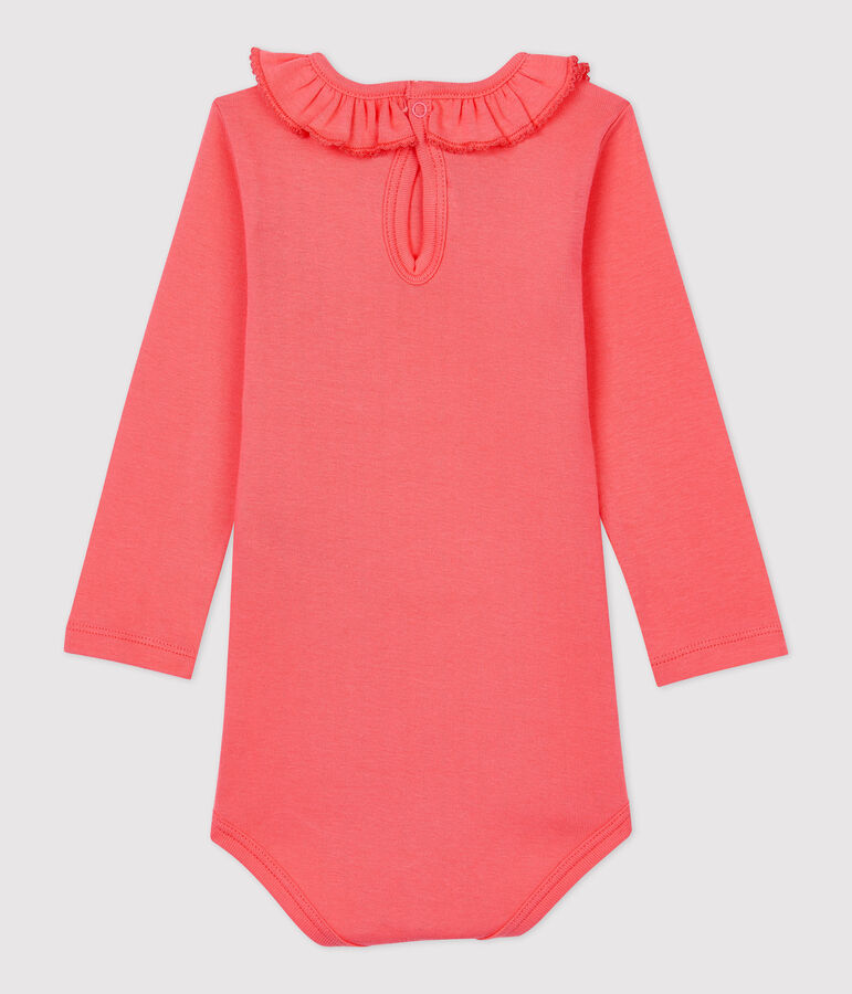 Bodi de algod&oacute;n de beb&eacute;. naranja PEACHY