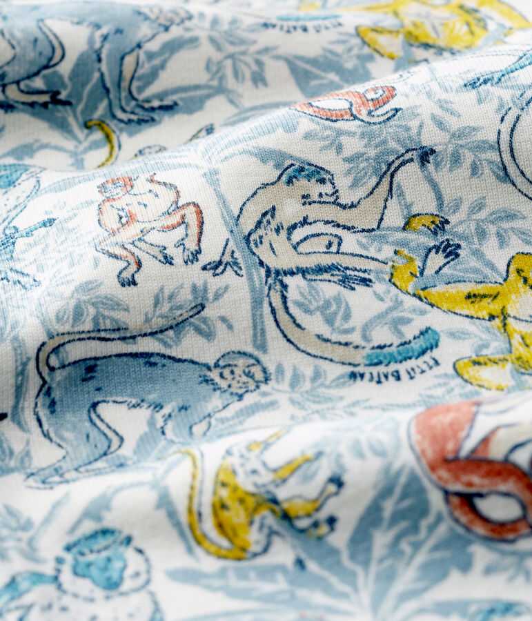 Pelele de punto para beb&eacute; ni&ntilde;o blanco/multicolor