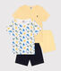 Juego de 2 pijamas con pantalón corto infantiles de algodón