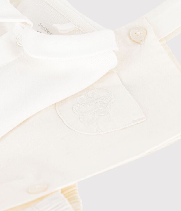 Conjunto de 2 piezas de algod&oacute;n/lino con detalle bordado para beb&eacute; multicolor