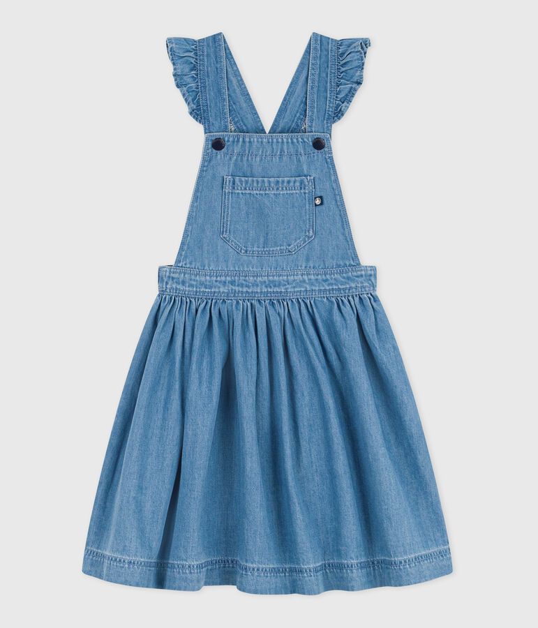 Pichi infantil de algod&oacute;n azul DENIM CLAIR