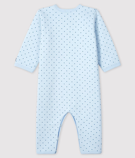 Pelele sin pies de punto enguatado para bebé niño azul FRAICHEUR/ MOZAIK
