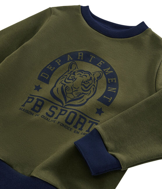 Sudadera infantil para niño verde MILITARY