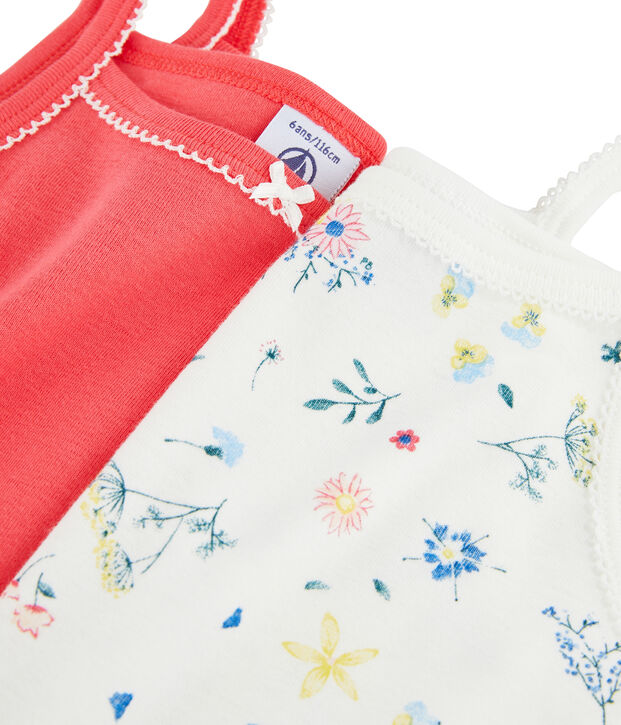 Par de camisas de tirantes para ni&ntilde;a multicolor