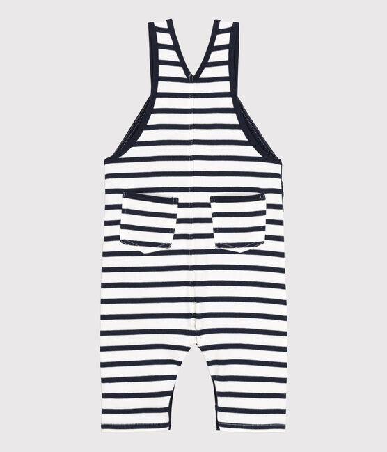 Peto de jersey grueso a rayas marineras de bebé blanco MARSHMALLOW/azul SMOKING