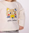 Camiseta de algodón de manga larga con estampado de gato para bebé MILK/ MULTICO