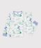 Pijama infantil de mulet&oacute;n con estampado de dragones blanco/multicolor