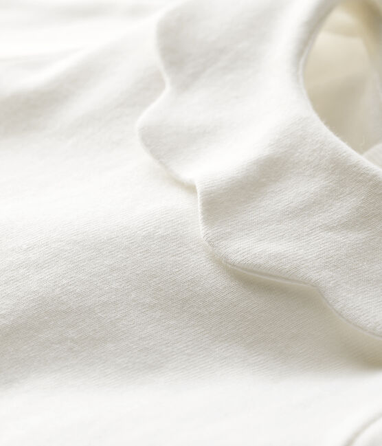Blusa de algodón de bebé blanco MARSHMALLOW