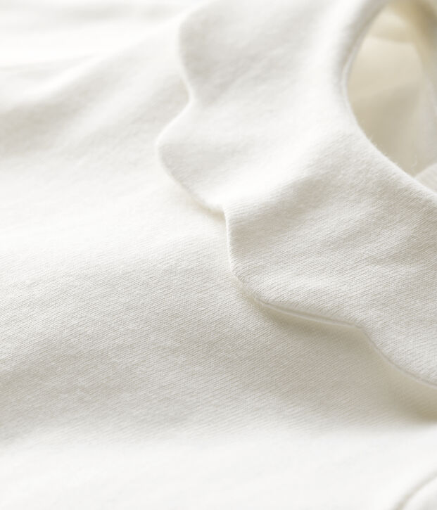 Blusa de algod&oacute;n de beb&eacute; blanco
