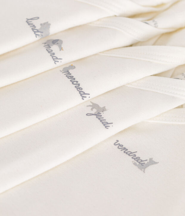 Juego de 5 bodis cruzados de algod&oacute;n de manga corta para beb&eacute; multicolor