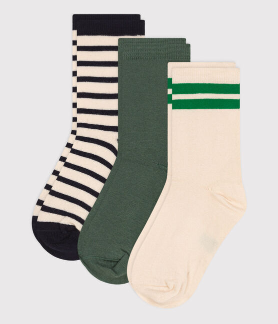 3 pares de calcetines infantiles de algodón a rayas variante 1