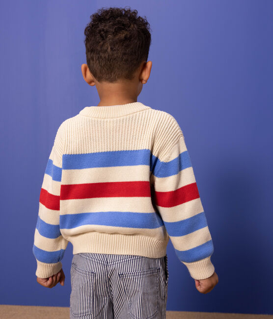Jersey de algodón a rayas para niño/niña blanco AVALANCHE/ EDNA/ PEPS