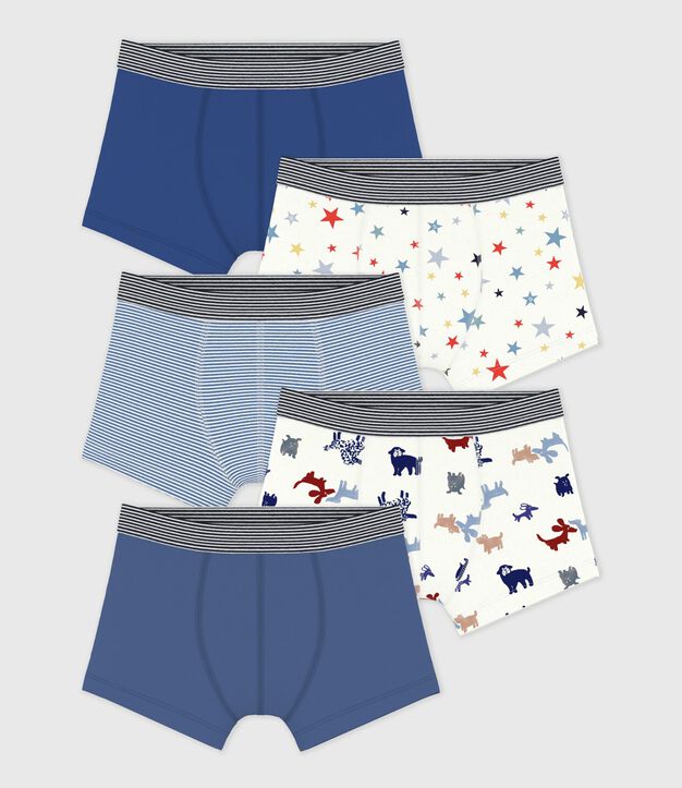 Juego de b&oacute;xeres infantiles de algod&oacute;n estampado multicolor