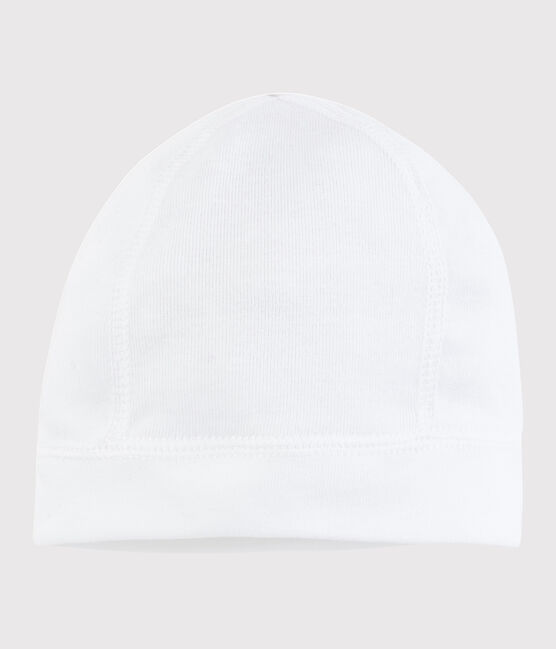 Gorro de recién nacido blanco de algodón blanco ECUME