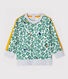 Sudadera estampada de canalé de bebé niño