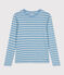 Camiseta L'ICONIQUE de algodón con cuello redondo para mujer AZUL/ MONTELIMAR