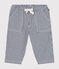 Pantalón de tela para bebé azul MEDIEVAL/blanco MARSHMALLOW
