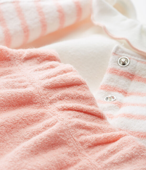 Conjunto 3 piezas para bebé niña blanco MARSHMALLOW/rosa ROSAKO CN