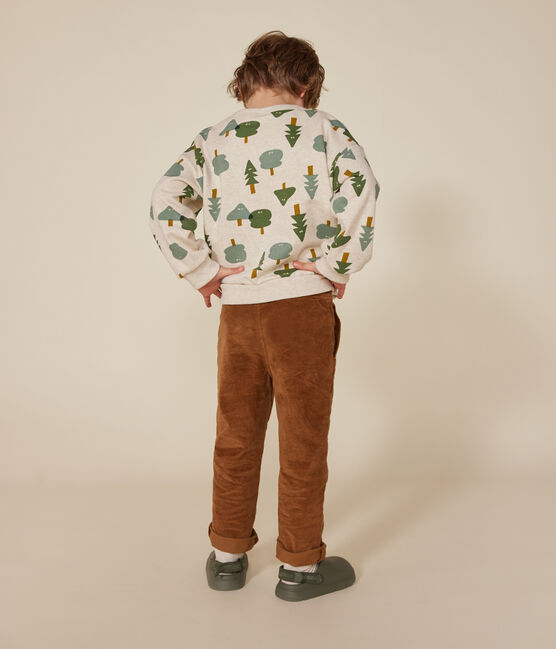 Sudadera de felpa para niño beige MONTELIMAR/blanco MULTICO