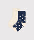 Lote de 2 pares de calcetines con estrellas para bebé