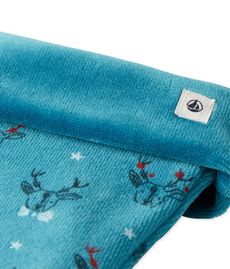 Calcet&iacute;n de Navidad azul CONTES/blanco MULTICO