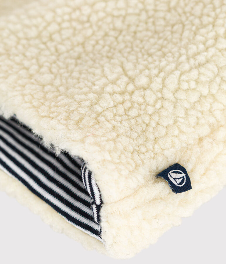 Chaleco de borreguito para beb&eacute; crudo