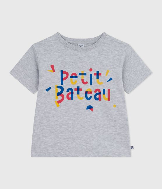 Camiseta infantil estampada de manga corta gris FUMEE CHINE