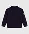 Sudadera infantil lisa tipo polo de algodón azul SMOKING