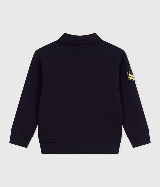 Sudadera infantil lisa tipo polo de algod&oacute;n SMOKING
