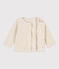 Cárdigan de terciopelo de algodón para bebé beige MONTELIMAR CHINE