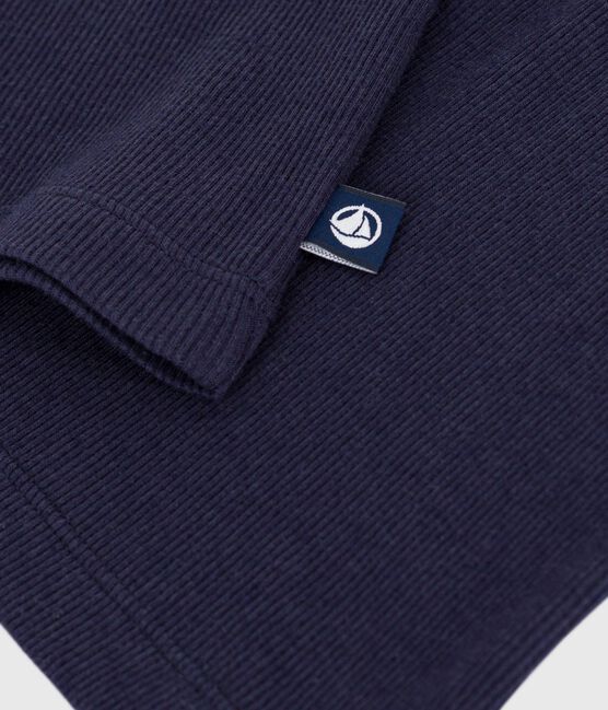 Camiseta ligera de tirantes de lana y algodón para mujer azul SMOKING
