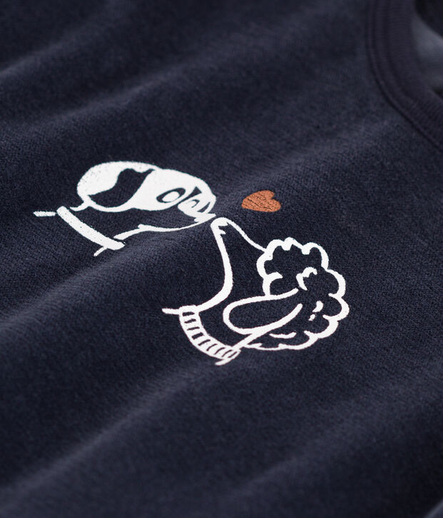 Pijama de terciopelo con perritos para beb&eacute; SMOKING