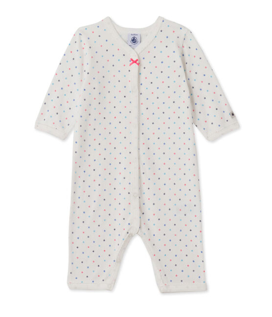 Pelele estampado para bebé niña blanco LAIT/rojo CARMEN/ MULTICO