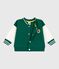 Chaqueta teddy de algodón bicolor verde EVERGREEN/ MILK