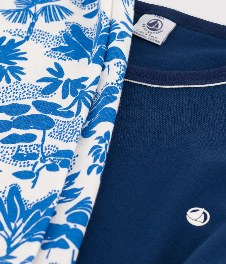 Pijama corto azul de algod&oacute;n de chico azul/multicolor