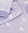 Pijama infantil de terciopelo con estampado de corazones blanco SQUAW/ MARSHMALLOW