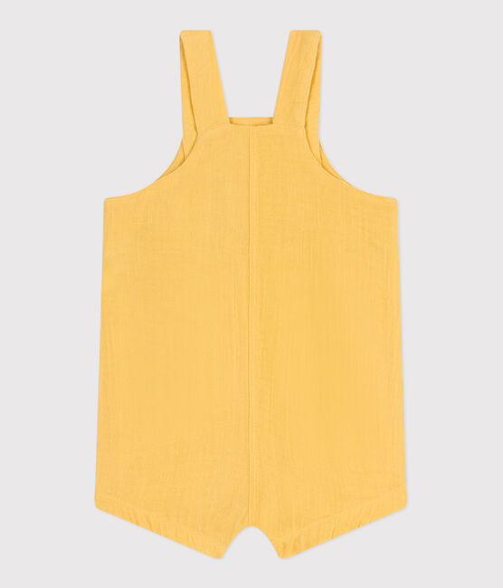 Peto corto y liso de gasa de algodón para bebé amarillo ORGE
