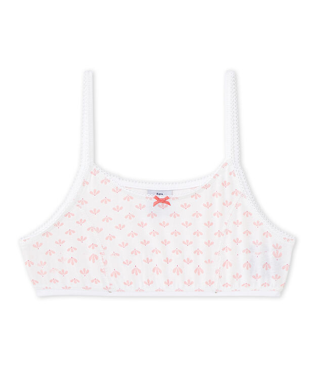 Top estampado para ni&ntilde;a blanco/rosa/multicolor