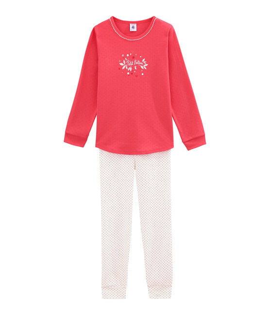 Pijama para niña rosa IMPATIENCE/blanco MULTICO