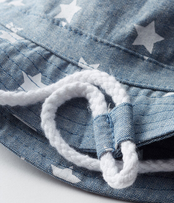 Sombrero bob estampado para niño azul SMOKING/blanco MARSHMALLOW