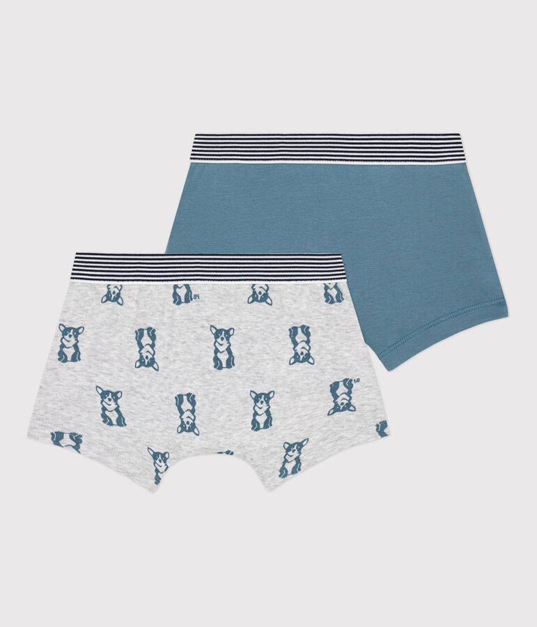 Juego de 2 b&oacute;xers de perro de algod&oacute;n para ni&ntilde;o multicolor