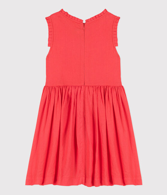 Vestido de lino sin mangas para niña naranja JUPITER