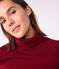 Camiseta de cuello alto Icónica de algodón para mujer AMARANTE