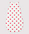 SACO  DE ALGODÓN DE BEBÉ CON CORAZONES TOG 2 blanco MARSHMALLOW/rojo TERKUIT