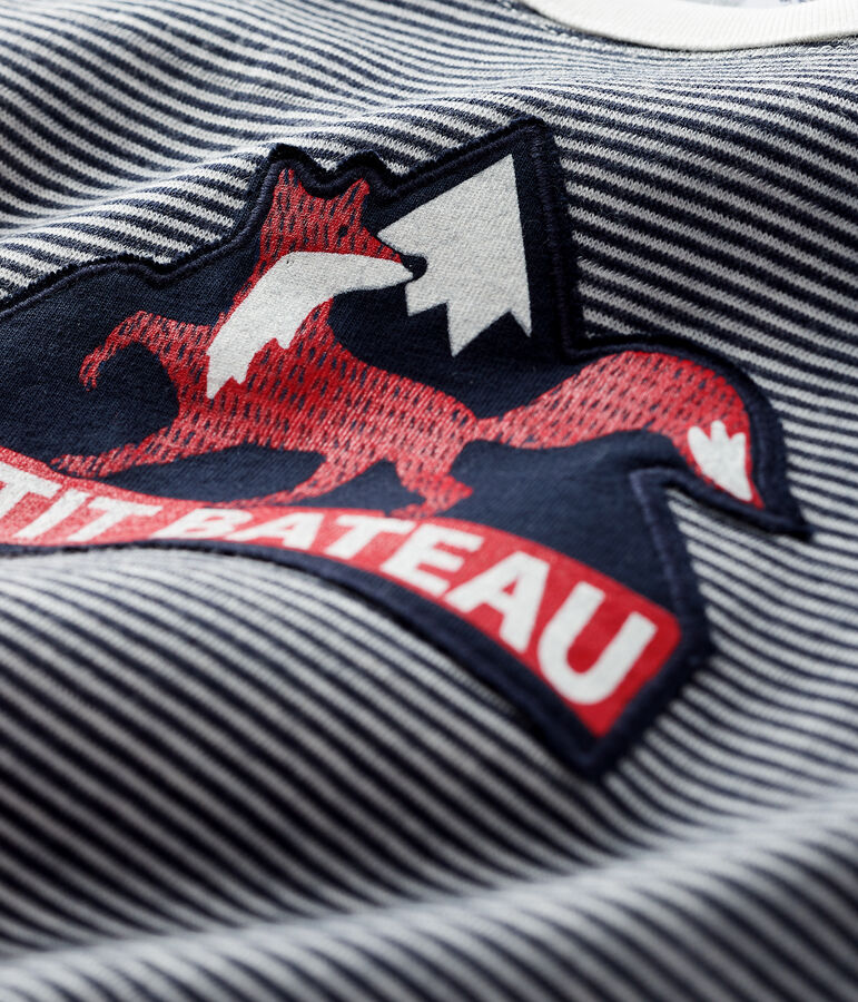 Camiseta para beb&eacute; ni&ntilde;o azul SMOKING/blanco MARSHMALLOW