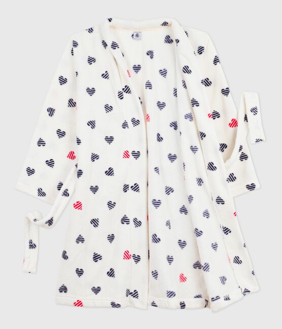 Bata polar infantil estampada blanco MARSHMALLOW/blanco MULTICO