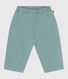 Pantalón liso de algodón y lino para bebé